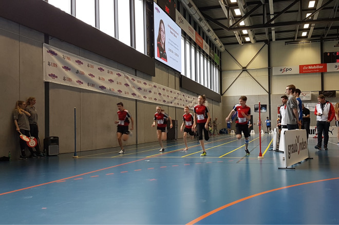 Jugi am Schweizerfinal des UBS Kids Cup Team